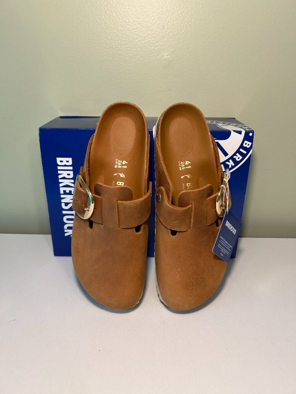 Birkenstock Boston Big Buckle Oiled Leather Clogs